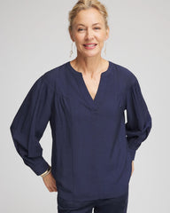 Chico's Women | Woven Relaxed-Fit Shirt PASSPORT BLUE