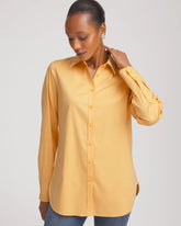 Chico's Women | No Iron™ Stretch-Sateen Shirt GOLDEN CHAMOIS