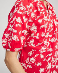 Chico's Women | Floral Embroidered Cotton Peasant Blouse
