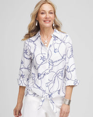 Chico's Women | No Iron™ Seashell Tie-Front Top