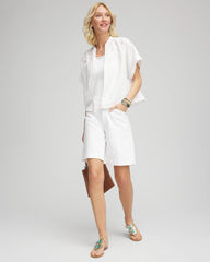Chico's Women | Embroidered Dolman Sleeved Linen Blouse