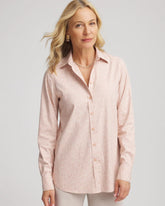 Chico's Women | No Iron™ Feminine Jacquard Shirt ROSE SMOKE