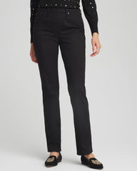 Chico's Women | Pull-On Straight Jeans BLACK
