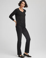 Chico's Women | Pull-On Straight Jeans BLACK