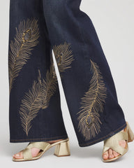 Chico's Women | Embellished High-Rise Wide-Leg Jeans MARCONI INDIGO
