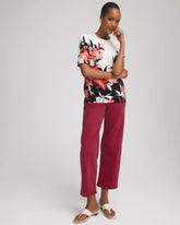 Chico's Women | Girlfriend Cropped Wide-Leg Jean RUSSET RED