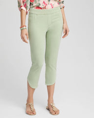 Chico's Women | Pull-On Dolphin-Hemmed Capri Jeans MOROCCAN MINT