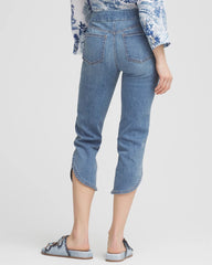 Chico's Women | Pull-On Dolphin-Hemmed Capri Jeans HELENA INDIGO