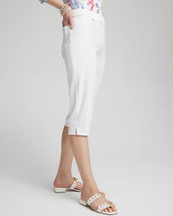 Chico's Women | No-Stain 17" Pull-on Denim Capris ALABASTER