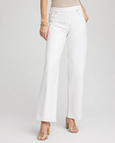 Chico's Women | Petite Seeded Pull-On Wide-Leg Jeans NATURAL SEEDED