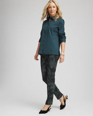 Chico's Women | Brinkly Blur Juliet Slim Ankle Pants BLACK