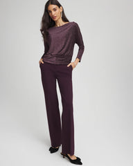 Chico's Women | Emme Wide-Leg Trouser Ponte Pants NIGHT BLOOM