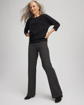 Chico's Women | Juliet Wide Full-Length Ponte Pants GRAPHITE HEATHER GRAY