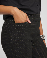 Chico's Women | Brigitte™ Slim Full-Length Jacquard Pants BLACK