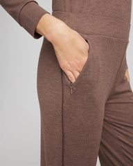 Chico's Women | Zenergy® Cloud Satin Trim Pants WALNUT