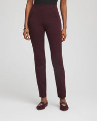 Chico's Women | Circle Jacquard Juliet Slim Ankle Pants BLACK