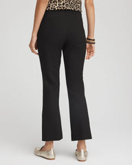 Chico's Women | Bi-Stretch Flared Button-Hem Cropped Pants BLACK