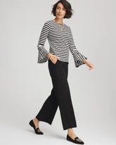 Chico's Women | Juliet Slim Wide-Leg Cropped Pants BLACK