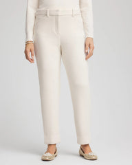 Chico's Women | Matelassé Slim Tapered Ankle Pants ENGLISH CREAM