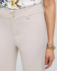Chico's Women | Trapunto Straight Leg Cropped Pants SMOKEY TAUPE