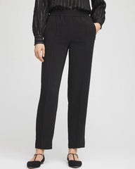 Chico's Women | Crepe Side-Zip Tapered Ankle Pants BLACK