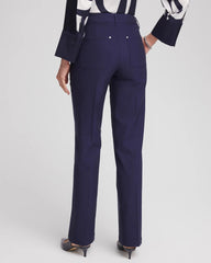 Chico's Women | Cotton Straight-Leg Trousers PASSPORT BLUE