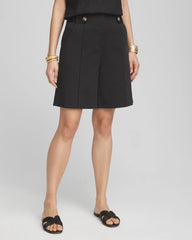 Chico's Women | Sateen Tab-Front A-line Shorts BLACK