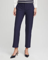 Chico's Women | Cotton Straight Ankle Trousers PASSPORT BLUE