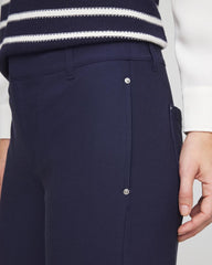 Chico's Women | Cotton Straight Ankle Trousers PASSPORT BLUE