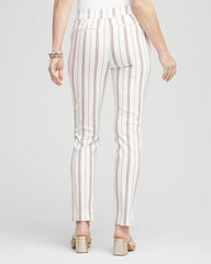 Chico's Women | Brigitte™ Striped Ankle Pants ALABASTER