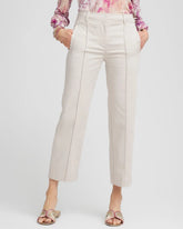 Chico's Women | Stretch Sateen Straight Cropped Pants SMOKEY TAUPE