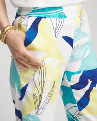 Chico's Women | Tropical Linen Stretch Relaxed Pants ALABASTER