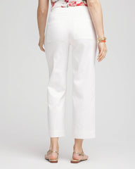 Chico's Women | Sateen Cutout Cropped Pants ALABASTER