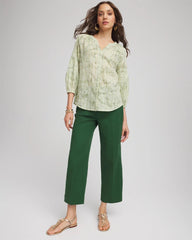 Chico's Women | Cropped Straight-Leg Pants PALM LEAF
