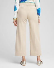 Chico's Women | Button Knit Twill Cropped Pants WILD TRUFFLE