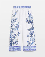 Chico's Women | Butterfly Pull-On Linen Cropped Pants ALABASTER