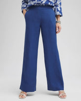 Chico's Women | Linen Trouser Flare Pants NAVAL INDIGO