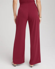Chico's Women | Travelers™ Knit Wide-Leg Pants RUSSET RED
