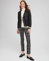 Chico's Women | Brigitte Plaid Slim Ankle Pants BLACK