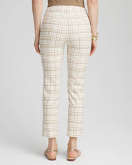 Chico's Women | Brigitte™ Plaid Cropped Pants ALABASTER