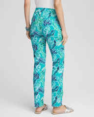 Chico's Women | Brigitte™ Tropical Slim Leg Pants SEASPRAY