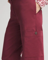 Chico's Women | Sateen Cargo Pants BLACKCURRANT