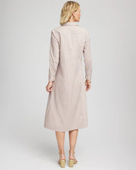 Chico's Women | Vanilla Chai Striped Shirtdress VANILLA CHAI