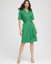 Chico's Women | Shirttail Hem Popover Dress JARDIN GREEN