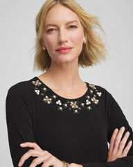 Chico's Women | Embellished Column Maxi Dress BLACK