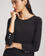 Chico's Women | Ponte A-line Midi Dress BLACK