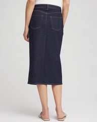 Chico's Women | High-Rise Straight Stretch-Denim Skirt CEDAR RINSE