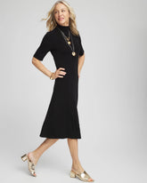Chico's Women | Travelers™ Mockneck Midi Dress TRAVELERS BLACK
