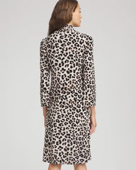 Travelers™ Animal-Print Mockneck Midi Dress
