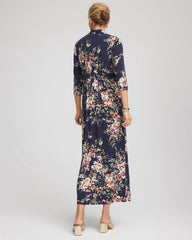 Chico's Women | Knit Pleated Maxi Dress PASSPORT BLUE